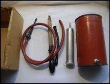Enamel Irrgator 5 pieces in original shipping box German Democratic Republic ~ 1956 decoration/collector (16 * 23