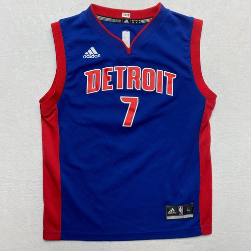 Detroit Pistons Jersey Youth M Blue Sleeveless Brandon Jennings NBA Boys - Picture 2 of 12
