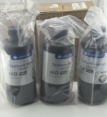 QTY. 3 ANYCUBIC G2630-SZGHG-101A TEXTURE RESIN GRAY 3D PRINTING 1KG SZGHG-101A