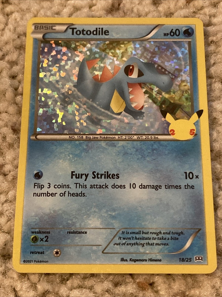 Totodile 18/25 Holo 2021 Pokemon 25th Anniversary McDonalds Promo