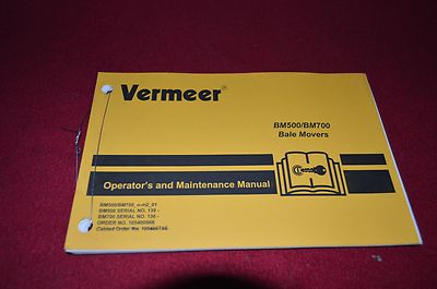 Vermeer BM 500 700 Bale Mover Operator's Manual HVPA 