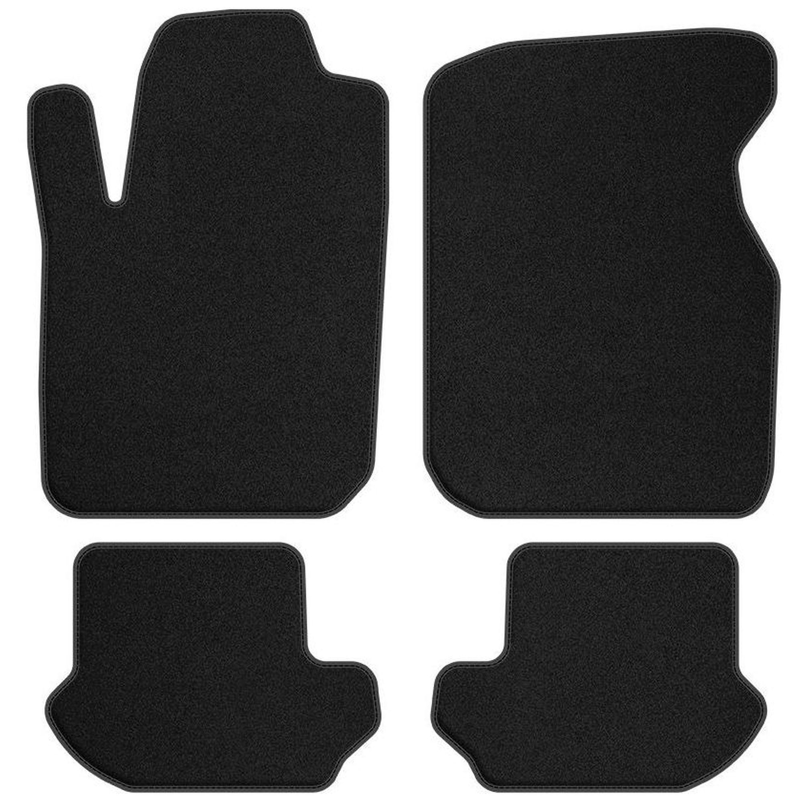 Tapis de sol velours noir mat avant pour Ford Ka I de 1996 à 2003 FO16-1