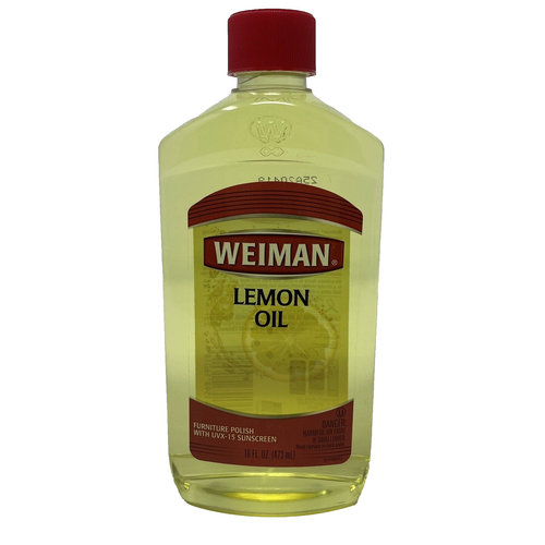 Weiman Lemon Oil Furniture Wood Polish with UVX15 Sunscreen 16 Oz