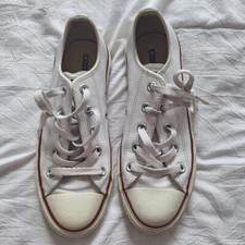 White Leather Converse All Star Flame Trainers – Women's Size 4  Summer