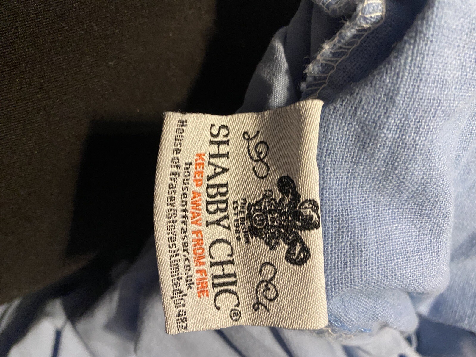 Shabby Chic Blue Super King, size duvet cover With Frill eBay