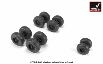 B-2 Spirit wheels w/ weighted tires scale 1/72 Armory AW72326