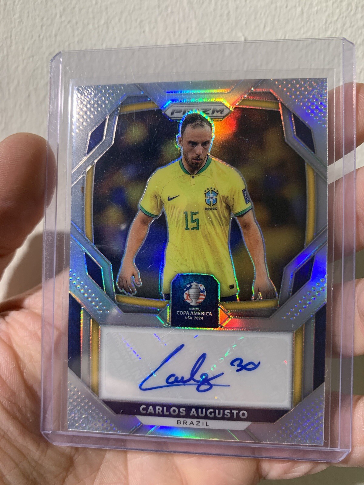 2024 Panini Prizm Conmebol Copa America Autograph Silver /99 - Carlos Augusto