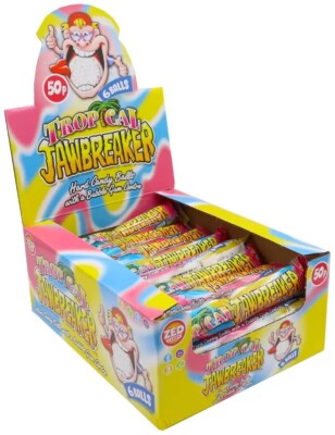 24x Zed Candy Tropical Jawbreaker 6er Pack Bälle Novelty Kaugummi Süßigkeiten