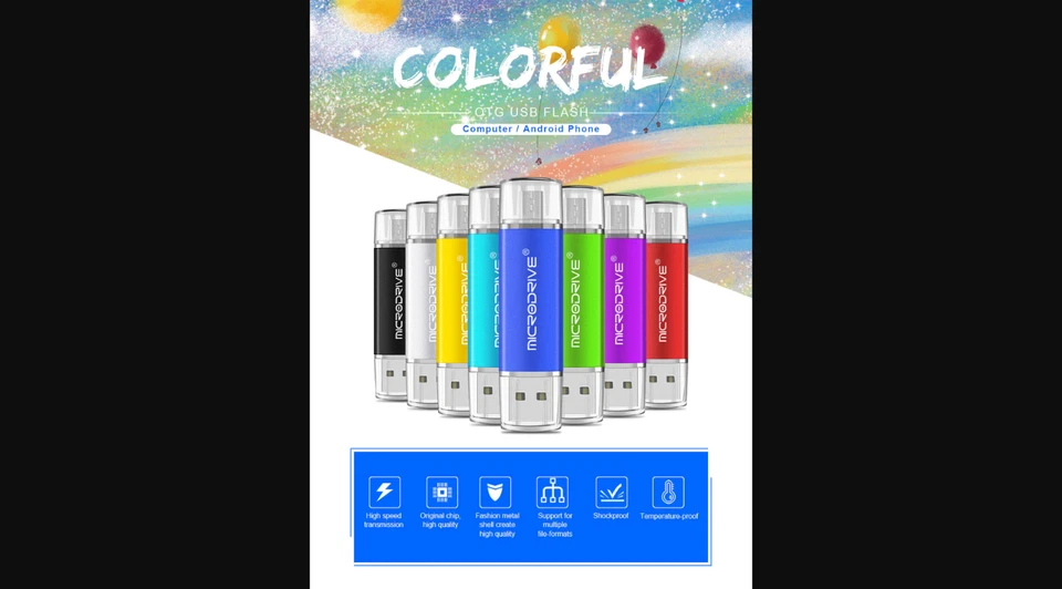 Clé USB 4 Go 2.0 2 en 1 OTG Windows iOS Android Stockage Flash - Photo 3/4