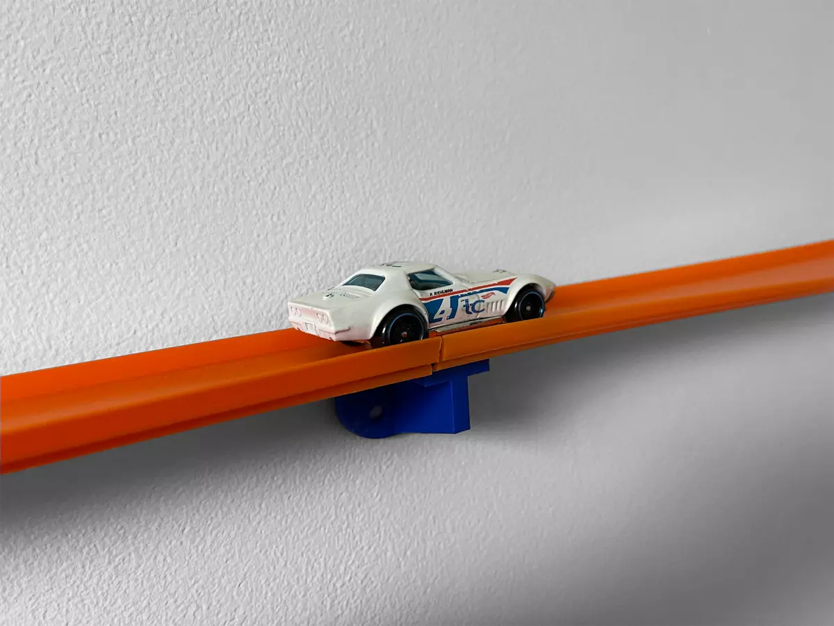 Single Lane Wall Mount, Hot Wheels Track Compatible Wall Mount