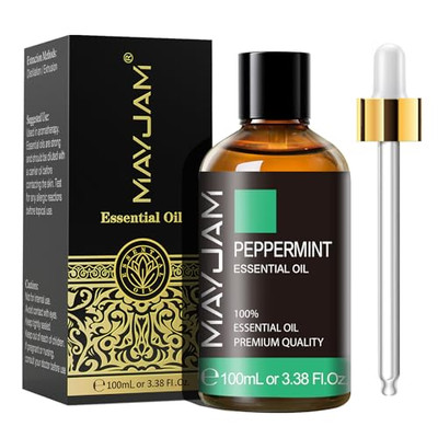MAYJAM Ätherische Pfefferminzöle 100 ml, Pfefferminzöl für Diffusor, Luftbefeuchter,