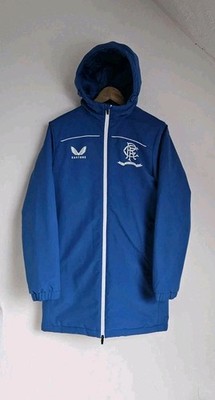 GLASGOW RANGERS MENS UK SIZE SMALL BLUE 150 YEARS COAT