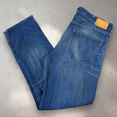 Levi's Made & Crafted Shuttle Straight 38x33 Dark Wash Whisker Denim Jeans