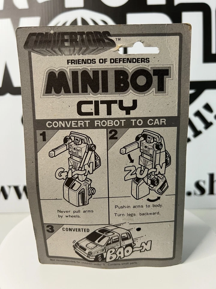 Convertors Minibot Robot Action Figure Transformers City MOC Sealed Good Card - Image 3 of 4