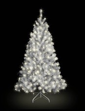 Pre-Lit Christmas Tree White LED Light Bushy Pine Outdoor XMAS Home Decor 4-12FT