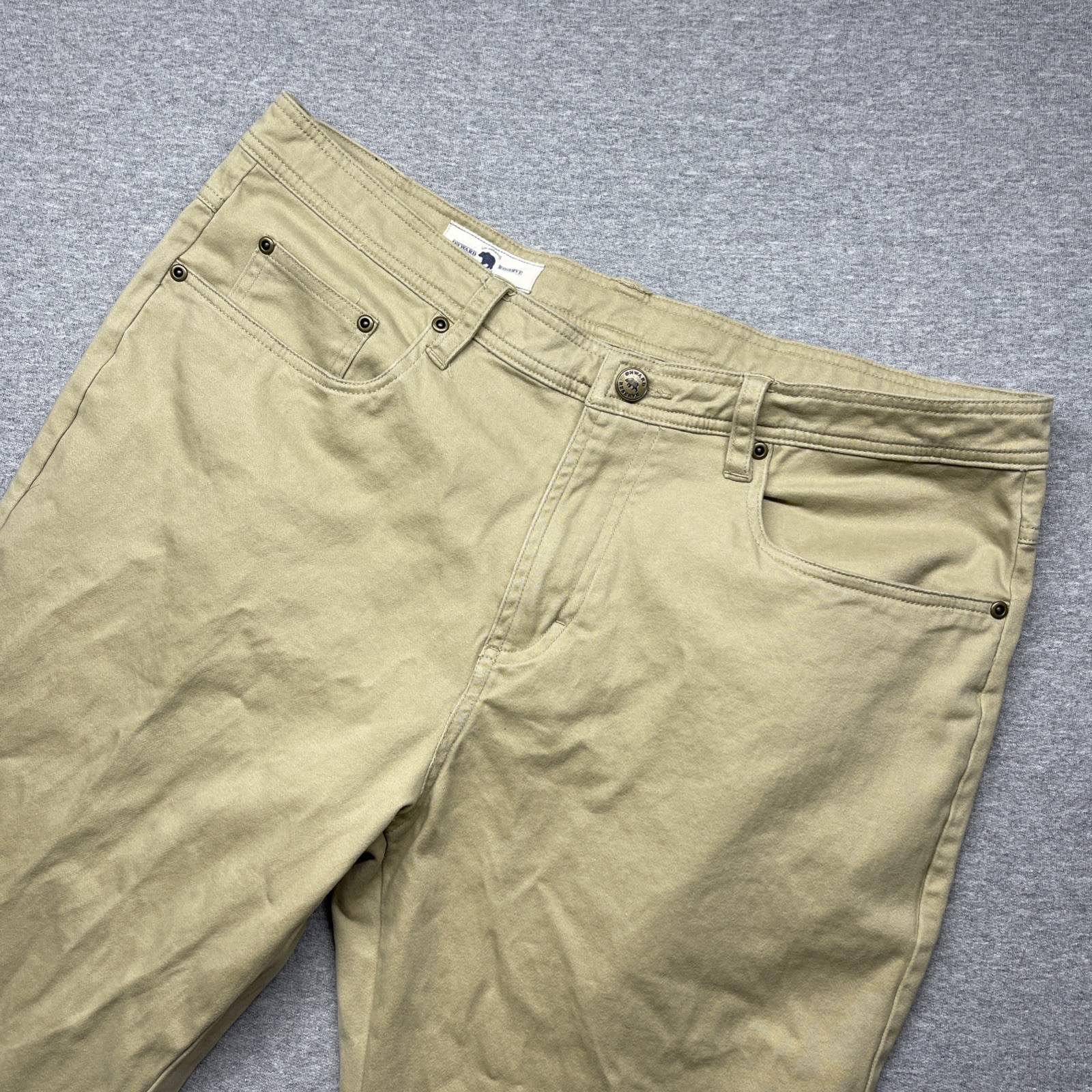 Onward Reserve Classic 5 Pocket Pants Mens 36x30 Tan Khaki Casual Chino Preppy