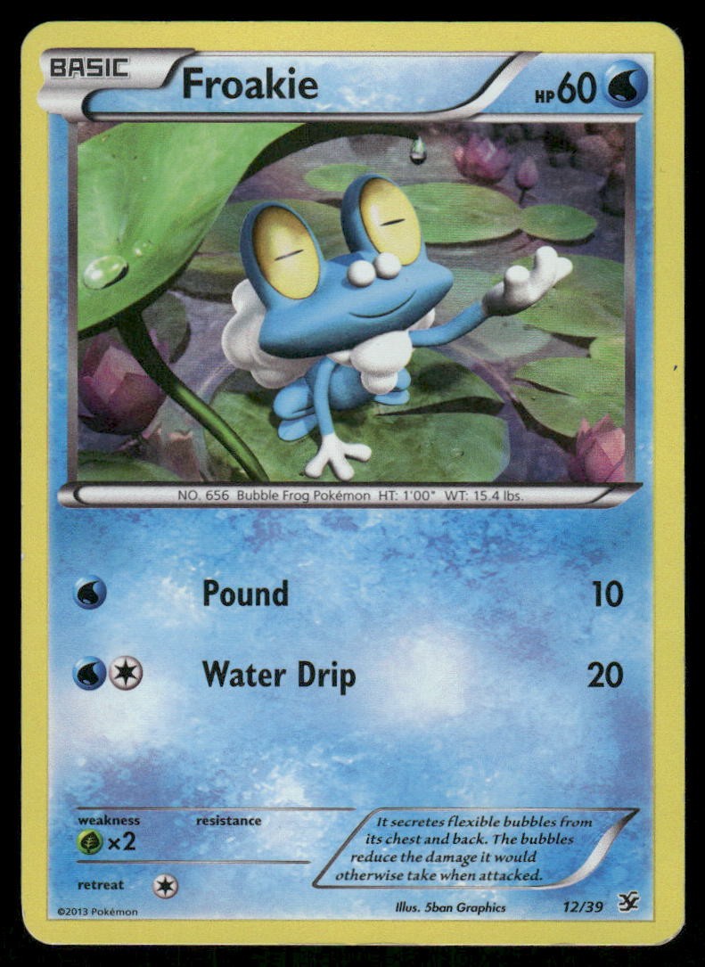 2013 Pokemon Froakie Kalos Starter Set 12/39 Holo DMG