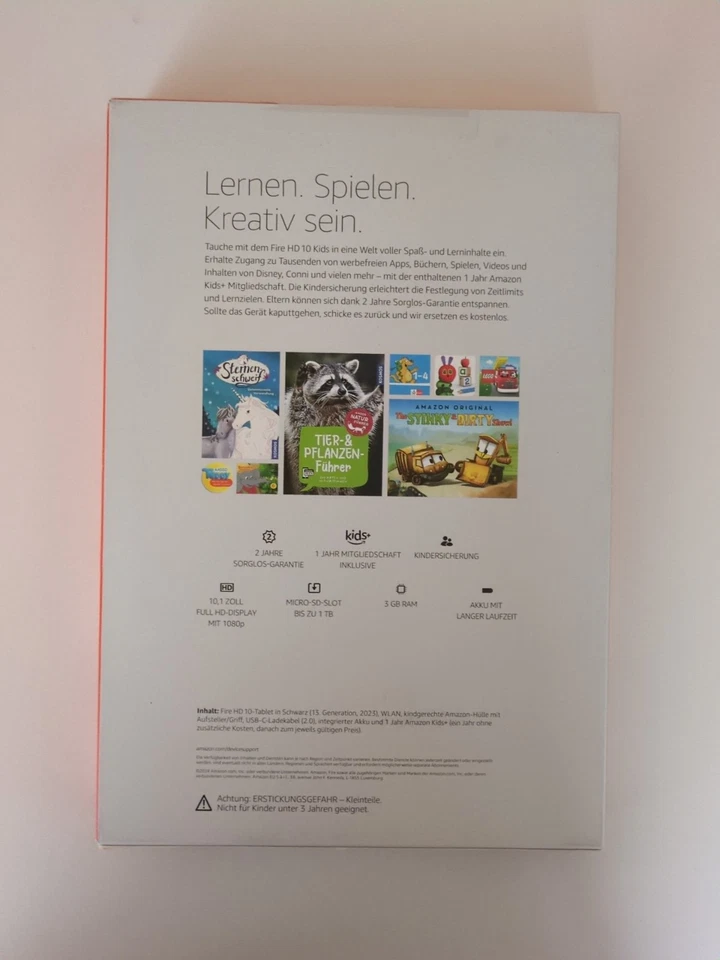 Amazon Fire HD 10 Kids (neuste Generation) Kinder Tablet 32GB blau OVP Mit Riss - Bild 2 von 2