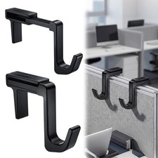 Otoolling 2 Pcs Black Adjustable Cubicle Hook...