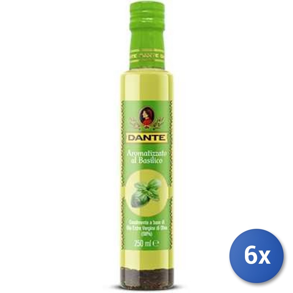 6x Multipack Dante Oil Condiment Basil 250 Ml
