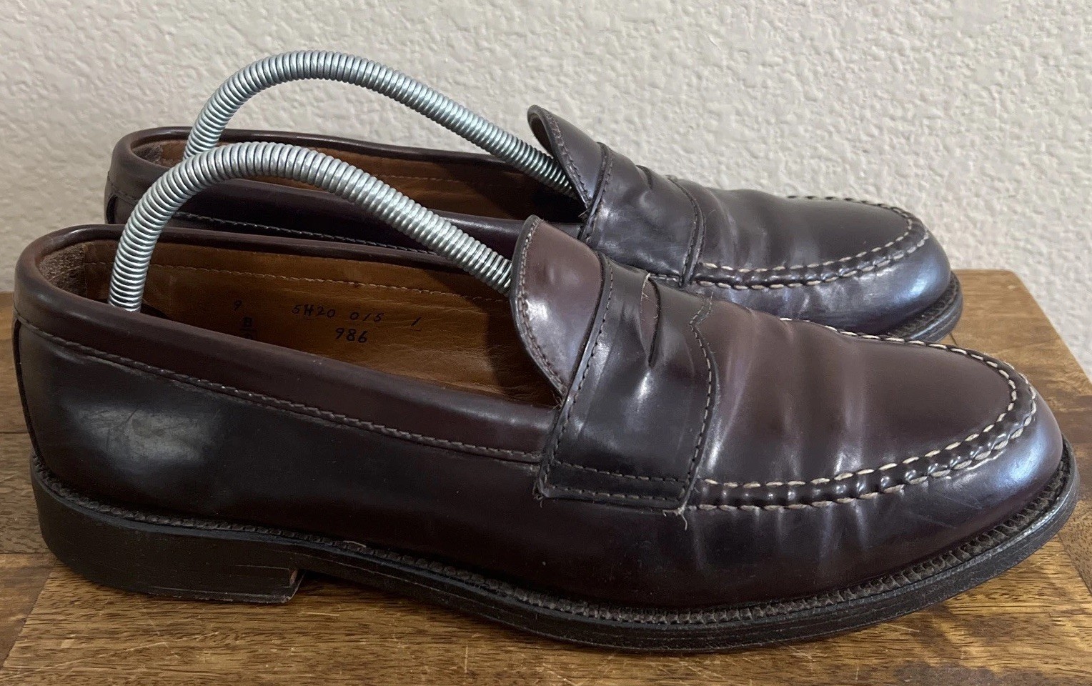 Alden 986 Color 8 Shell Cordovan LHS / Penny Loafer