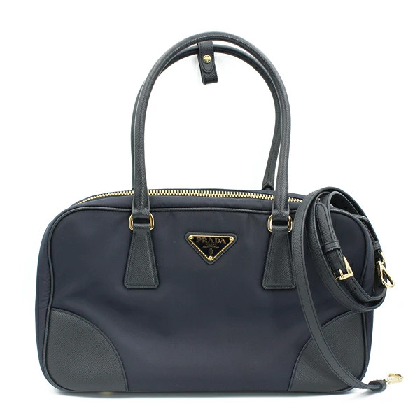 PRADA Re-Edition 1978 Medium Double Handle Bag Re-Nylon Navy 1BB115 #136