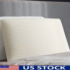 100 Natural Latex Pillow Bed Pillow with Removable Cotton Cover