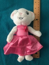 Claris: The Chicest Mouse in Paris Plush White Mouse Pink Dress