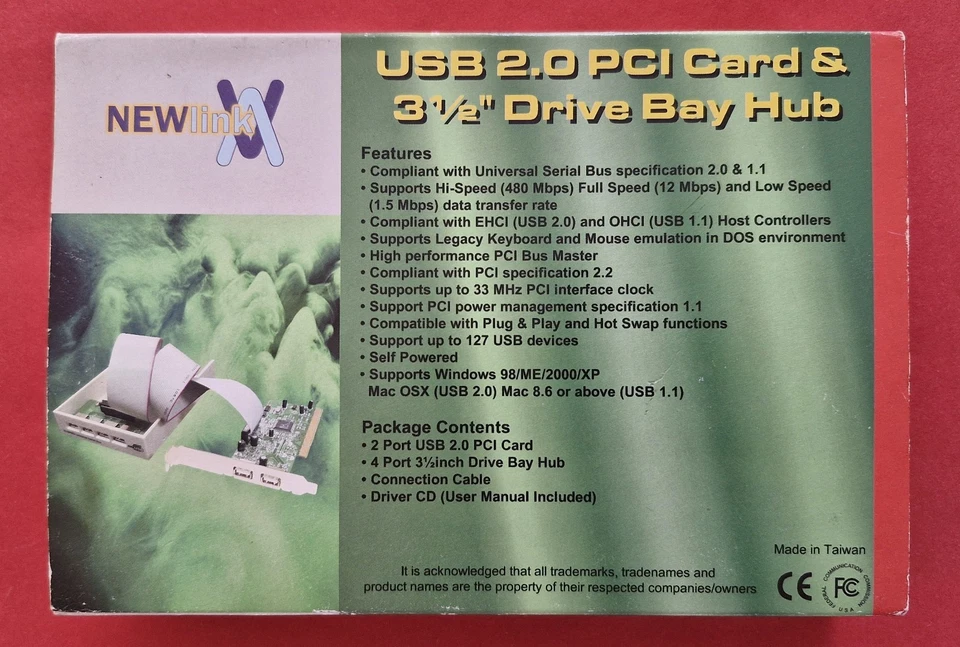 Newlink USB 2.0 PCI Card & 31/2" Front Panel Hub - Image 2 of 4