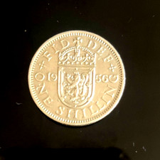 🇬🇧 Großbritannien 1956 One Shilling Queen Elisabeth Sehr schön erhalten