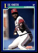 Lee Smith 1991 Score #81 St. Louis Cardinals MLB READ FREE SHIPPING AutographDen