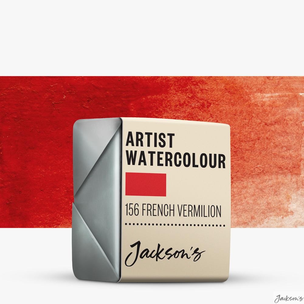 Jackson's : Artist Watercolour Paint : Half Pan : French Vermillion : Highly ...