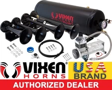 TRAIN HORN KIT FOR TRUCK/CAR/PICKUP LOUD SYSTEM /2.5G AIR TANK/200PSI/4 TRUMPETS