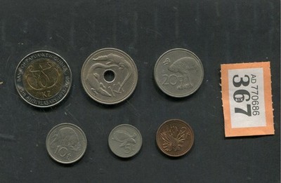 Lot 6 Münzen Papua Neuguinea