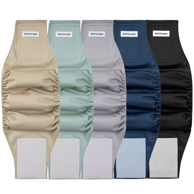5 Pack Dog Diapers Male Reusable Belly Bands Washable for Small Male Dogs, Hi