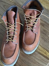 Herren Schuhe Stiefel Boots RED WING Shoes Moc Toe 875 Gr 45 UK 10,5 braun Leder