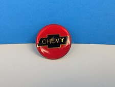 Vintage 80s Chevy Logo Auto Foil Cut Lapel Pin Hat Tack