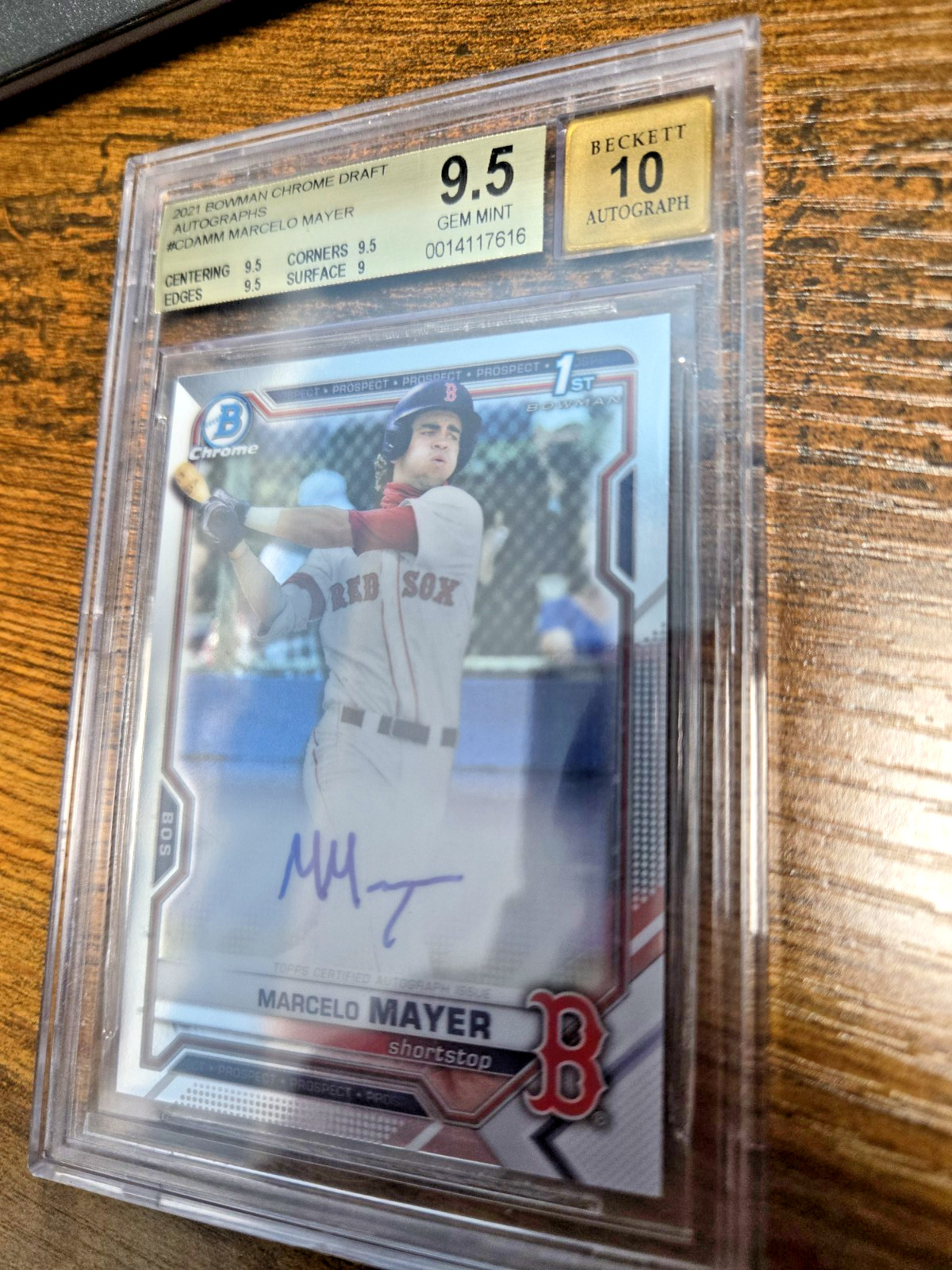 2021 Bowman Chrome Draft Marcelo Mayer Auto 1st BGS 9.5/10