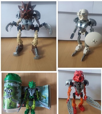 LEGO BIONICLE Toa Nuva: Tahu 8572 + 8571 Kopaka + 8568 Pohatu + 8567 Lewa