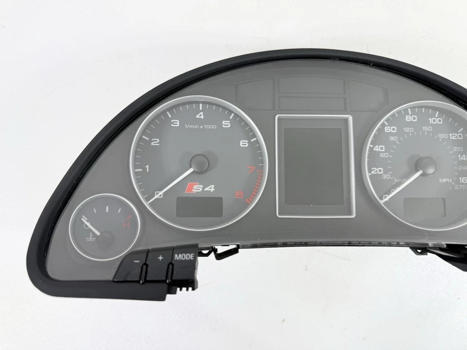 Audi S4 B6 2007 velocímetro cuadro de instrumentos fabricante de equipos originales 122.371 millas Foto 3 de 4