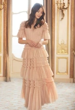 NWT Needle & Thread Gorgeous Clarabelle Dress~ Wedding ~Sz 14 ￼￼￼Lt Apricot $689