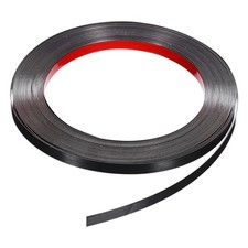 39.4ft x 0.39" Wall Trim Self Adhesive Stainless Steel Brushed Finish Trim Black