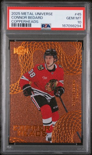 2025-26 Skybox Metal Universe Connor Bedard Copperheads #45 Case Hit PSA 10