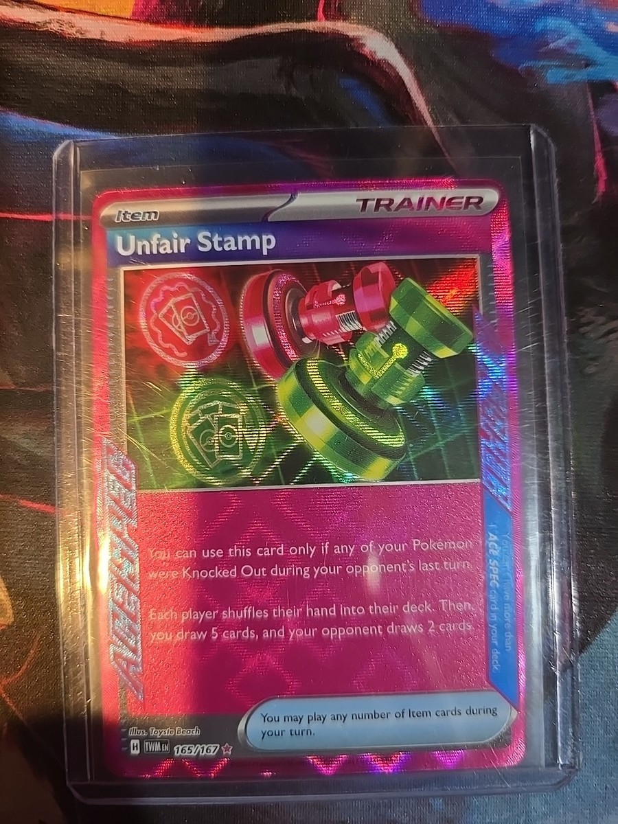 Pokemon TCG Unfair Stamp 165/167 ACE SPEC Rare NM  Twilight  Masquerade | eBay