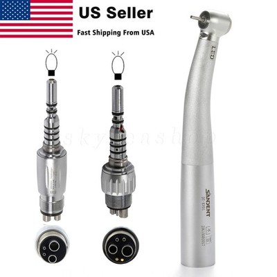 KAV Style Dental Fiber Optic High Speed Handpiece 3 Spray/Quick Coupler 4/6Hole