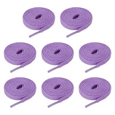 4 Pairs Flat Shoe Laces 5/16" x 100" Polyester Sneaker Shoestring, Light Purple