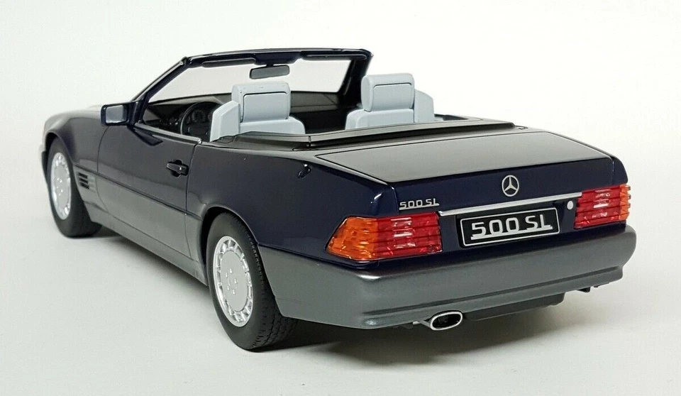 KK 1/18 - Mercedes Benz 500 SL R129 Blue 1993 Hardtop Diecast Model Car - Image 4 of 4