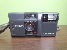 Olympus Infinity 35mm Film Camera Black with ZUIKO 35mm f/2.8 Lens Vintage