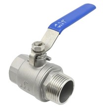 1" Full Port Ball Valve Male x Female 304 Stainless Steel 1000WOG Valve