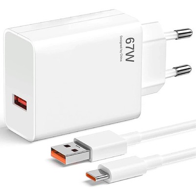 67W Xiaomi Schnell Ladegerät Netzteil 6A USB-C 2M Kabel Redmi Note 14T 13 12 Pro